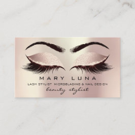 Makeup Artist Eyebrows Lashes Roze Blush Social Visitekaartje