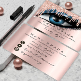Makeup Artist Eyebrows Lashes Roze Glitter Brows Visitekaartje