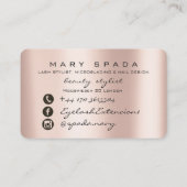 Makeup Artist Eyebrows Lashes Roze Roze Brows Visitekaartje (Achterkant)