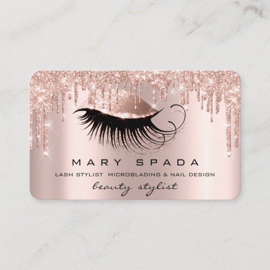 Makeup Artist Eyebrows Lashes Roze Roze Brows Visitekaartje (Voorkant)