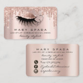 Makeup Artist Eyebrows Lashes Roze Roze Brows Visitekaartje (Voorkant / Achterkant)