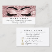 Makeup Artist Eyebrows Lashes Sparkly Roos Gold Visitekaartje (Voorkant / Achterkant)