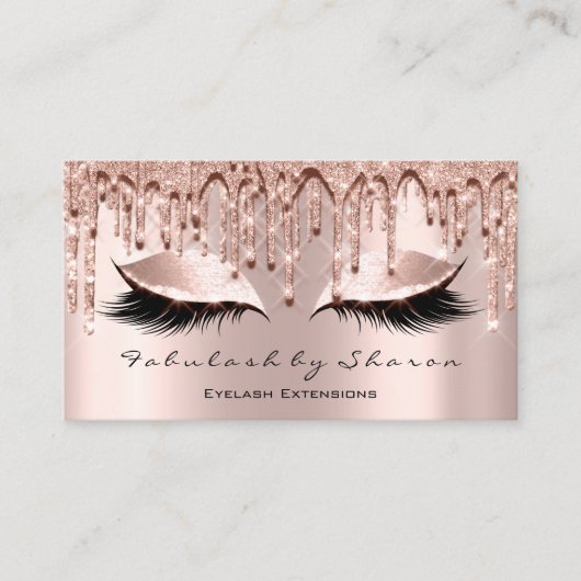 Makeup Artist Eyelash 3D Effect Glitter Drijft Roo Visitekaartje (Voorkant)