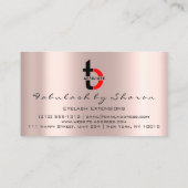 Makeup Artist Eyelash Aangesloten Logo Blush Visitekaartje (Achterkant)