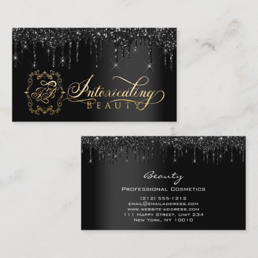 Makeup Artist Eyelash Black Drift Aangepaste Logo  Visitekaartje (Voorkant / Achterkant)