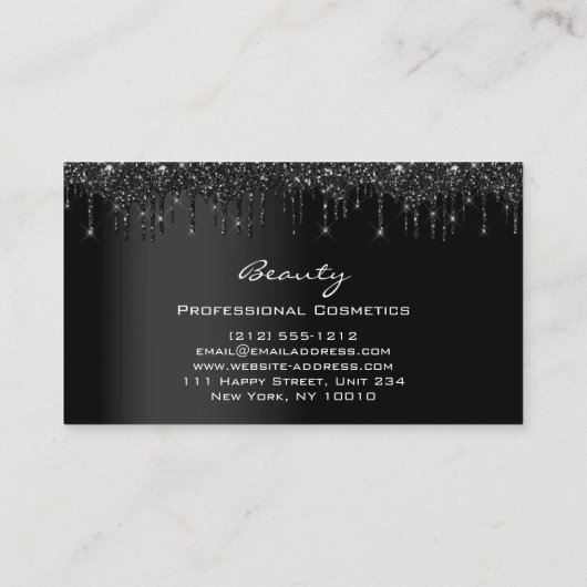 Makeup Artist Eyelash Black Drift Aangepaste Logo Visitekaartje (Achterkant)