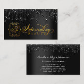 Makeup Artist Eyelash Black druist Logo Diamond VI Visitekaartje (Voorkant / Achterkant)