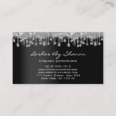 Makeup Artist Eyelash Black druist zilver Diamond  Visitekaartje (Achterkant)