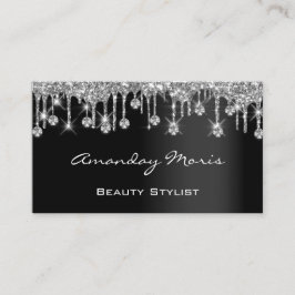 Makeup Artist Eyelash Black druist zilver Diamond  Visitekaartje