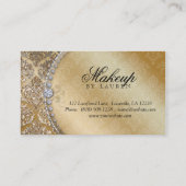 Makeup Artist Eyelash Brushes Cosmetology Gold Visitekaartje (Achterkant)