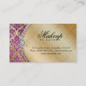 Makeup Artist Eyelash Brushes Cosmetology Roze g Visitekaartje (Achterkant)