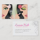 Makeup Artist Eyelash Curler Blush Brush Gray Visitekaartje (Voorkant / Achterkant)