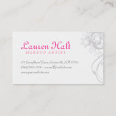 Makeup Artist Eyelash Curler Blush Brush Gray Visitekaartje (Achterkant)