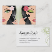 Makeup Artist Eyelash Curler Blush Brush Green Visitekaartje (Voorkant / Achterkant)