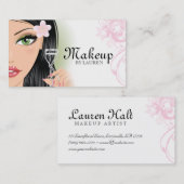 Makeup Artist Eyelash Curler Roze Visitekaartje (Voorkant / Achterkant)