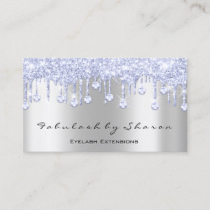 Makeup Artist Eyelash Diamond Drives Silver Blue Visitekaartje