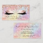 Makeup Artist Eyelash Drift Roos Holograaf Visitekaartje (Voorkant / Achterkant)