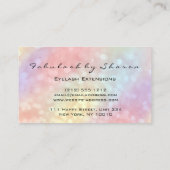 Makeup Artist Eyelash Drift Roos Holograaf Visitekaartje (Achterkant)