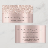 Makeup Artist Eyelash Event Glitter Drift Roos Visitekaartje (Voorkant / Achterkant)