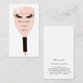 Makeup Artist Eyelash Extension Hair Stylist Face Visitekaartje (Voorkant / Achterkant)