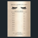 Makeup Artist Eyelash Extensions beidseitig Flyer<br><div class="desc">Maskenbildner-Kosmetiker- Eyelash Extensions-Flyer-Preisliste in Goldfarben. Über " weiteres personalisieren" können Sie Schriftart,  Farbe,  Position etc. individuell wählen und verändern. Bei diesem Produkt werden keine Goldpartikel / Glitzer verwendet,  Gold ist nur der Farbton.</div>