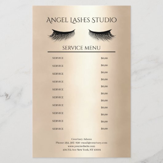 Makeup Artist Eyelash Extensions beidseitig Flyer (Voorkant)