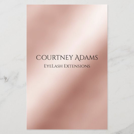 Makeup Artist Eyelash Extensions Flyer (Achterkant)