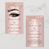 Makeup Artist Eyelash Glitter Drift Roos Brows Visitekaartje (Voorkant / Achterkant)