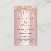 Makeup Artist Eyelash Glitter Drift Roos Brows Visitekaartje (Achterkant)