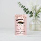 Makeup Artist Eyelash Glitter Drift Roos Brows Visitekaartje (Staand voorkant)