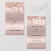 Makeup Artist Eyelash Glitter Drift Roos Visitekaartje (Voorkant / Achterkant)