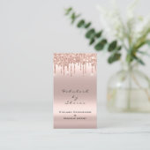 Makeup Artist Eyelash Glitter Drift Roos Visitekaartje (Staand voorkant)