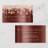 Makeup Artist Eyelash Glitter Drijft bruin koper Visitekaartje (Voorkant / Achterkant)