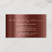 Makeup Artist Eyelash Glitter Drijft bruin koper Visitekaartje (Achterkant)