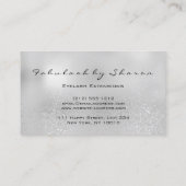 Makeup Artist Eyelash Glitter druist Zilver grijs Visitekaartje (Achterkant)