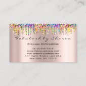 Makeup Artist Eyelash Glitter Roos Holograp Visitekaartje (Achterkant)