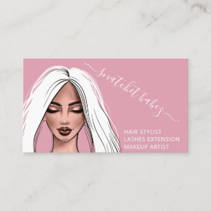 Makeup Artist Eyelash Haar Brows Lips QR Logo Visitekaartje
