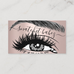 Makeup Artist Eyelash Haar Brows QR Code Logo Roos Visitekaartje