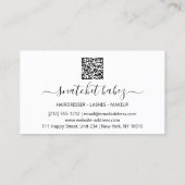 Makeup Artist Eyelash Haar Brows QR Code Paint Visitekaartje (Achterkant)