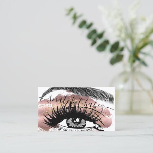 Makeup Artist Eyelash Haar Brows QR Code Paint Visitekaartje (Staand voorkant)