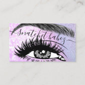 Makeup Artist Eyelash Haar Brows QR Code Roze Visitekaartje (Voorkant)