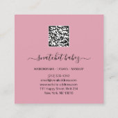 Makeup Artist Eyelash Hair Brows Lichten Blush Pin Vierkante Visitekaartje (Achterkant)