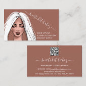 Makeup Artist Eyelash Hair Brows Lips Blush Logo Visitekaartje (Voorkant / Achterkant)