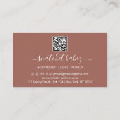 Makeup Artist Eyelash Hair Brows Lips Blush Logo Visitekaartje (Achterkant)