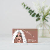 Makeup Artist Eyelash Hair Brows Lips Blush Logo Visitekaartje (Staand voorkant)