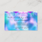 Makeup Artist Eyelash Holografen drijft oceaan Visitekaartje (Achterkant)