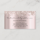 Makeup Artist Eyelash Lash Grey Roos Confetti Roos Visitekaartje (Achterkant)