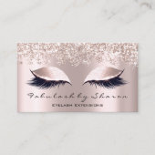 Makeup Artist Eyelash Lash Grey Roos Confetti Roos Visitekaartje (Voorkant)