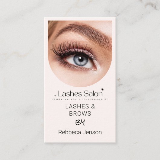 Makeup Artist Eyelash Lashes & Brows Visitekaartje (Voorkant)