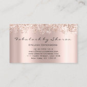 Makeup Artist Eyelash Lashes Confetti Roos Visitekaartje (Achterkant)